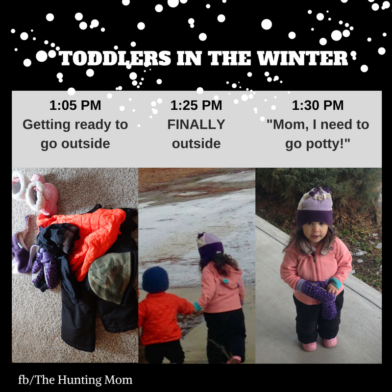 Toddlers in the winter